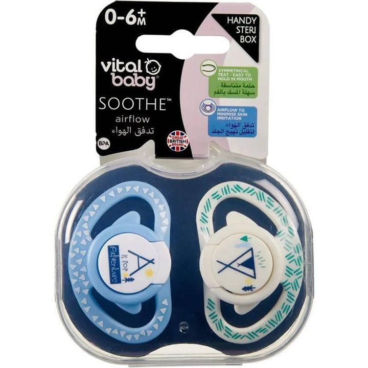 Vital Baby SOOTHE adventure airflow 0-6 months - 2 pcs - ZRAFH