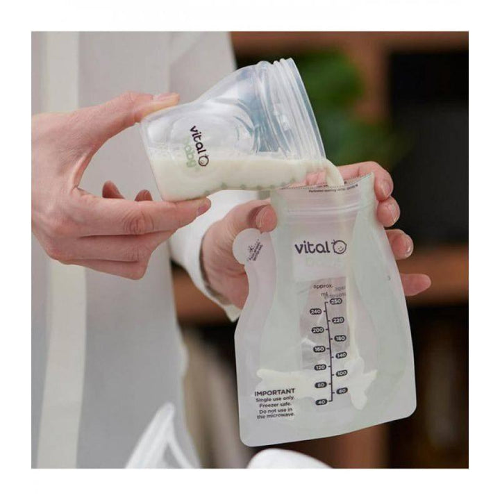 Vital Baby Nurture Easy Pour Breast Milk Storage Bags 250 ml - 30 Bag - ZRAFH
