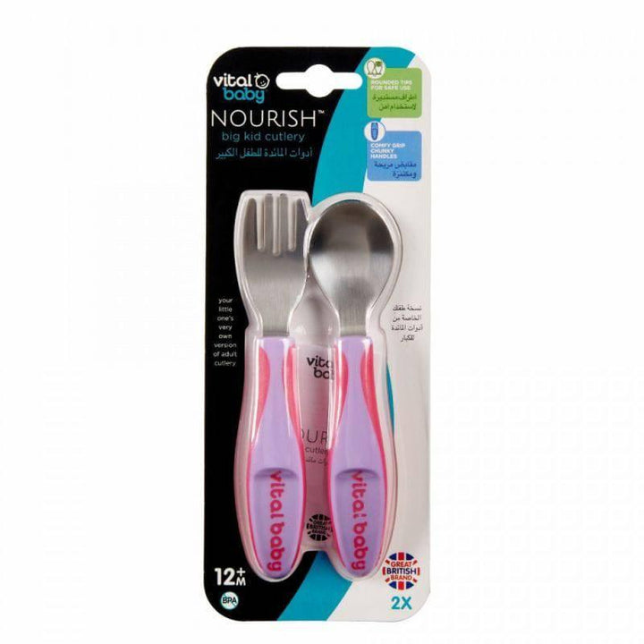 Vital Baby Nourish Fizz Big Kid Cutlery 12+ Months - 2 Pieces - ZRAFH