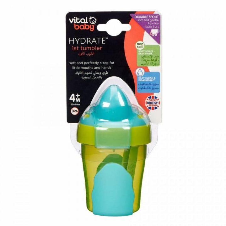 Vital Baby Hydrate 1st Tumbler Pop 4+ months 120 ml - Blue&Green - ZRAFH