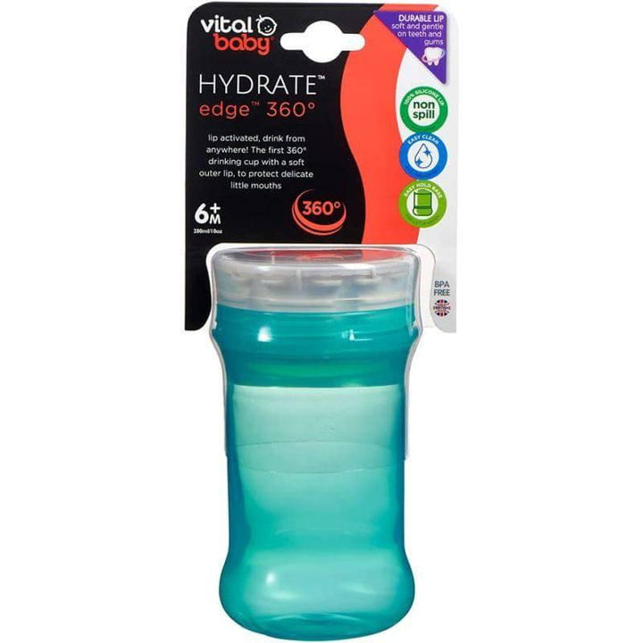 Vital Baby Hydrate Edge 360 Pop Cup 6+ Months - 280 ml - Red&Purple - ZRAFH