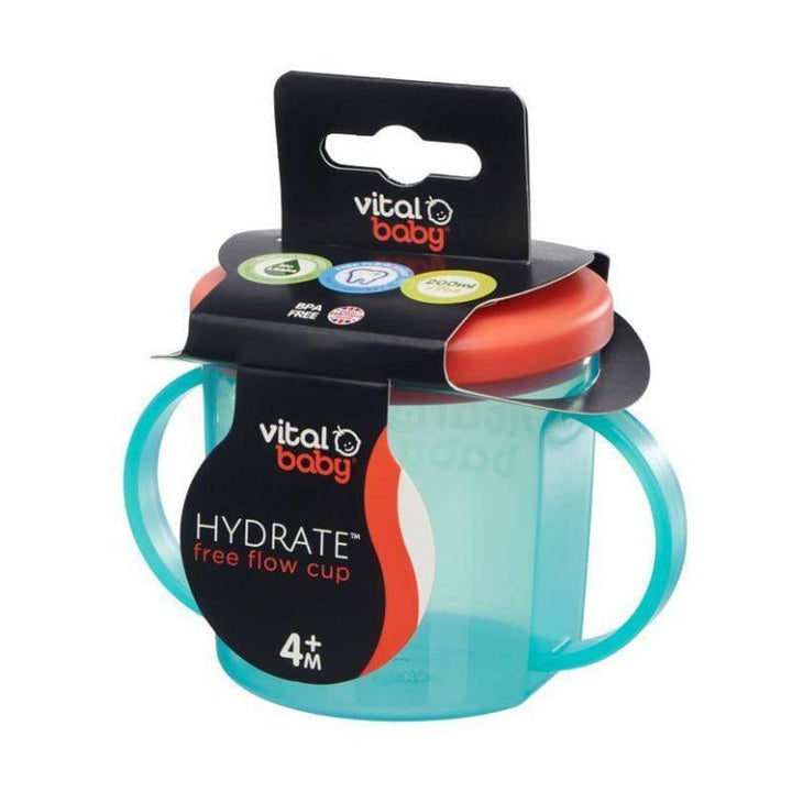 Vital Baby Hydrate Free Flow pop Cup 4+ months - 200 ml - Blue&Orange - ZRAFH