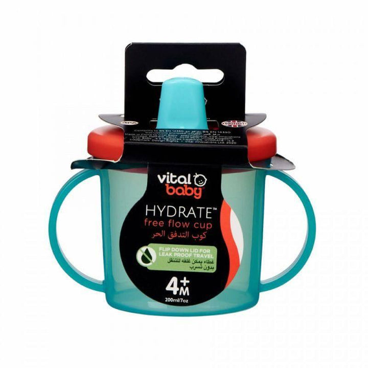 Vital Baby Hydrate Free Flow pop Cup 4+ months - 200 ml - Blue&Orange - ZRAFH