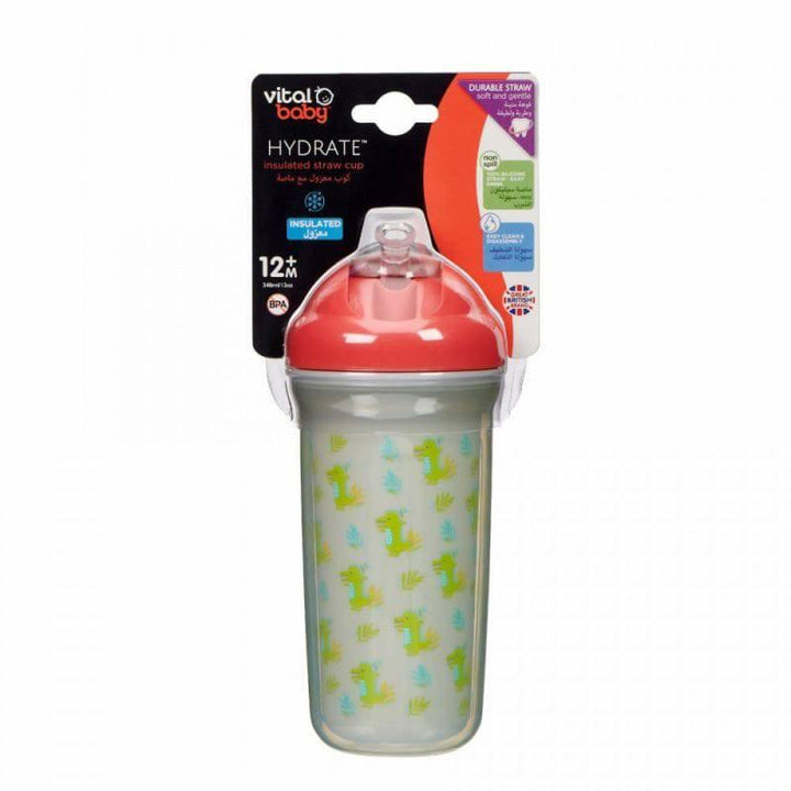 Vital Baby Hydrate Insulated Straw Cup Pop 12+ months - 340 ml - Blue&Green - ZRAFH