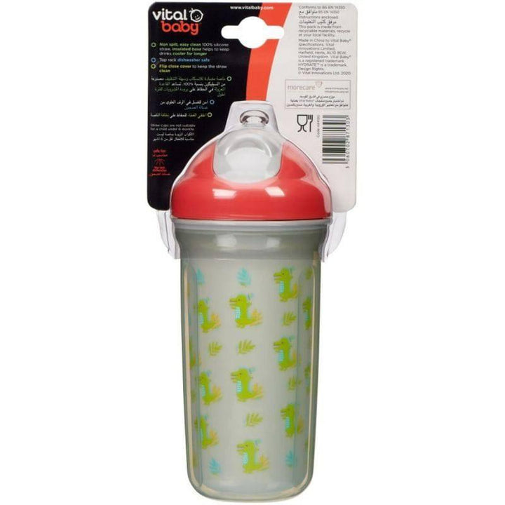 Vital Baby Hydrate Insulated Straw Cup Pop 12+ months - 340 ml - Blue&Green - ZRAFH