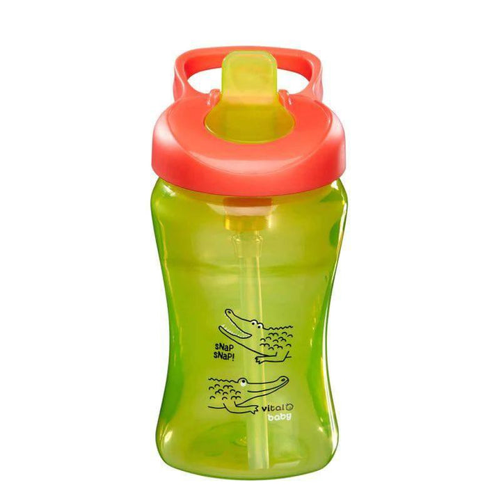 Vital Baby Hydrate pop Sippy Straw Cup 12+ months - 340 ml - Green&Orange - ZRAFH