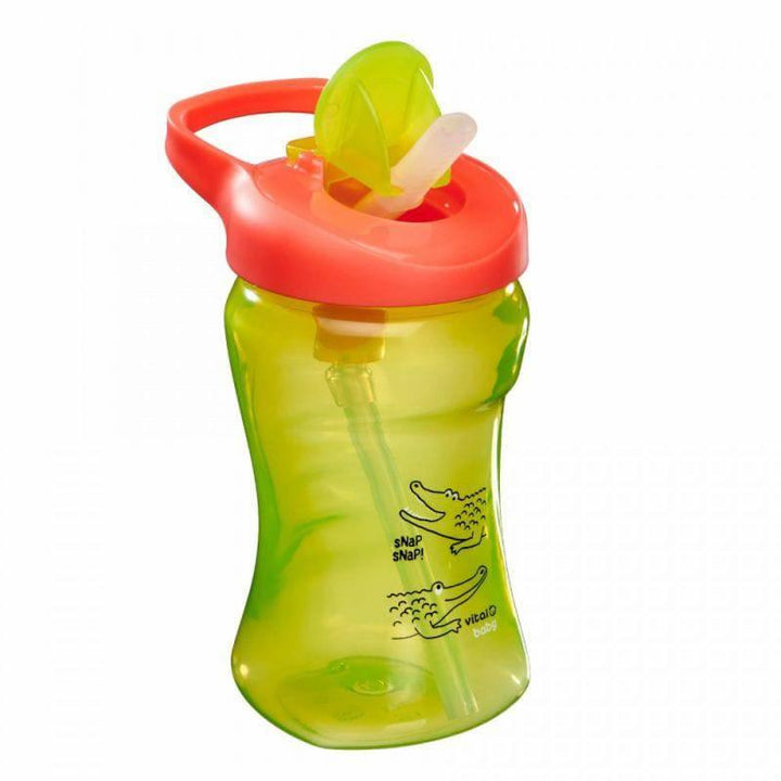 Vital Baby Hydrate pop Sippy Straw Cup 12+ months - 340 ml - Green&Orange - ZRAFH