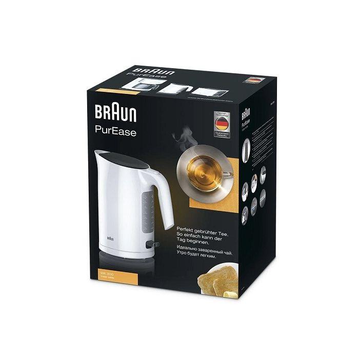 Braun PurEase Electric Kettle - 3000 Watt - white - BRWK3110WH - Zrafh.com - Your Destination for Baby & Mother Needs in Saudi Arabia