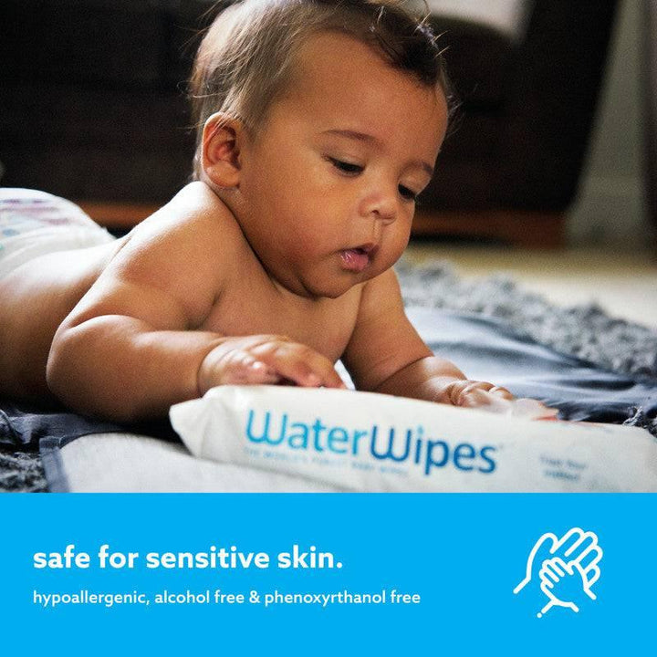 WaterWipes Original Newborn & Premature Baby Wipes, 99.9% Water Based Wet Wipes, Unscented, Delicate & Sensitive Skin, 720 Count (12 packs x 60 wipes)) - ZRAFH