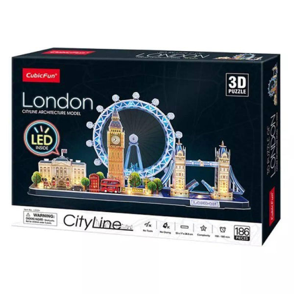 CubicFun 3D Puzzle led london cityline - 186 Pieces - multicolor - ZRAFH