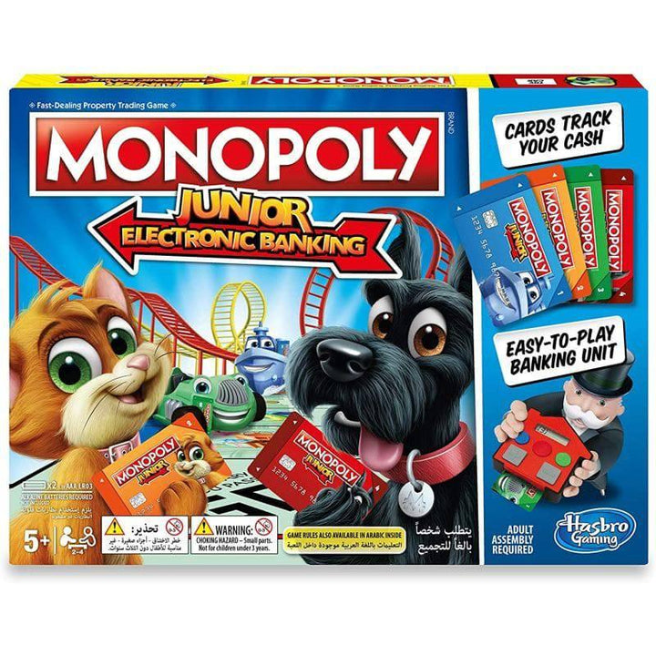 Monopoly Junior Electronic Banking Board Game - Ages 5 and Up - 2-4 Players - ZRAFH