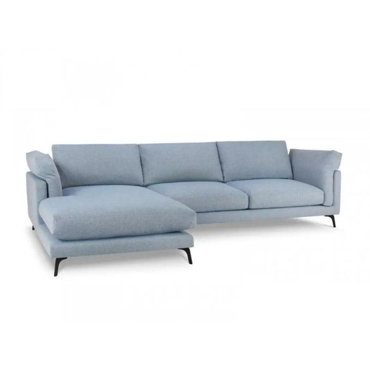 Linen Corner Sofa - Light Blue - 300x180x85x85 cm - By Alhome - Zrafh.com - Your Destination for Baby & Mother Needs in Saudi Arabia