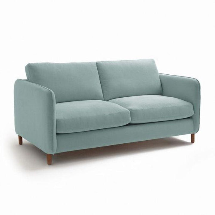 Cool Blue Linen 3-Seater Sofa Swedish Wood By Alhome - Zrafh.com - Your Destination for Baby & Mother Needs in Saudi Arabia