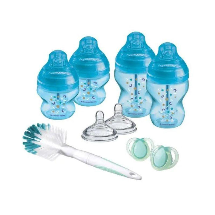 Tommee Tippee Advanced Anti-Colic Slow Flow Newborn Baby Bottle Starter Kit - Mixed Sizes-Transparent - Zrafh.com - Your Destination for Baby & Mother Needs in Saudi Arabia