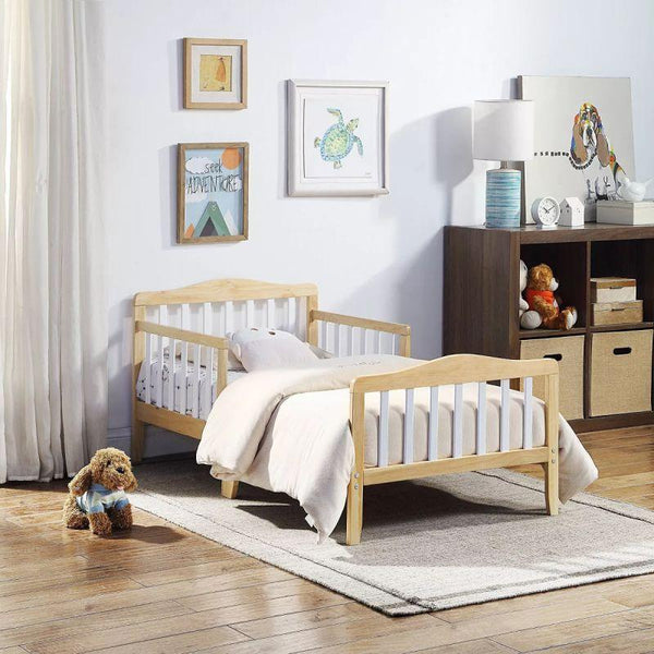 Kids' Beige Wooden Bed: Simple, 120x200x140 cm by Alhome - Zrafh.com - Your Destination for Baby & Mother Needs in Saudi Arabia