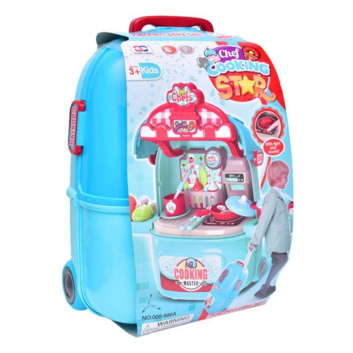 Cook Kitchen Play Set 2 In 1 Blue - Zrafh.com - Your Destination for Baby & Mother Needs in Saudi Arabia