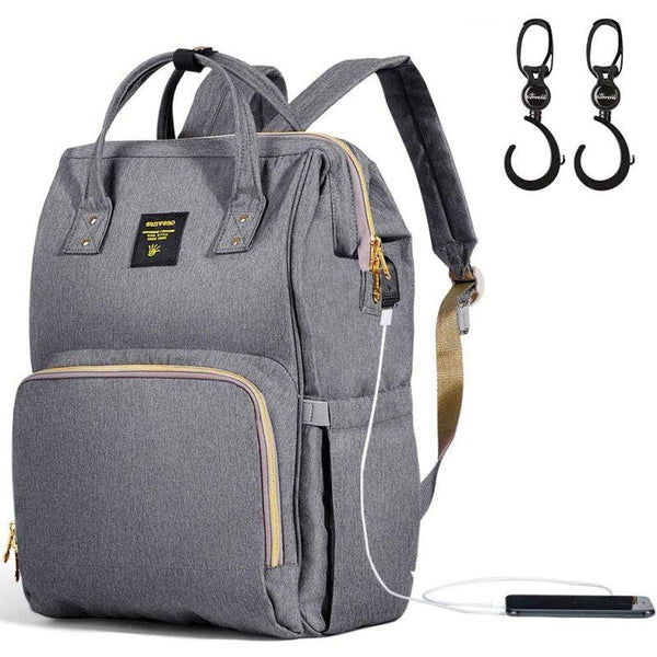 Sunveno Diaper Bag with USB - Hooks - ZRAFH