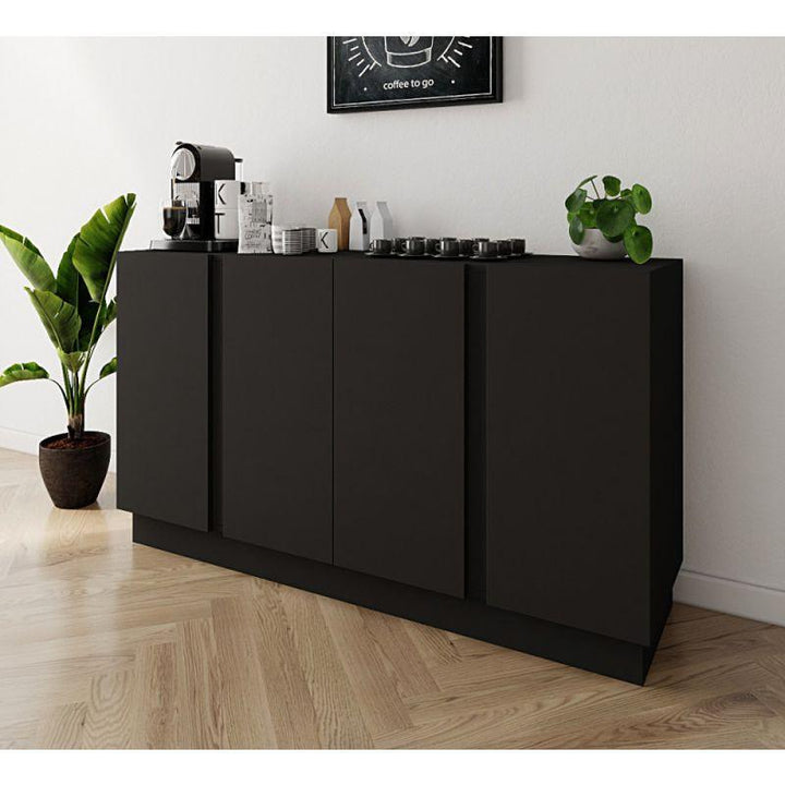 Black Coffee Corner with Drawers By Alhome - Zrafh.com - Your Destination for Baby & Mother Needs in Saudi Arabia