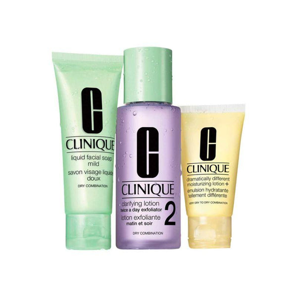 Clinique 3 Step Set For Dry To Combination Skin 2 - 3 Pieces - Zrafh.com - Your Destination for Baby & Mother Needs in Saudi Arabia