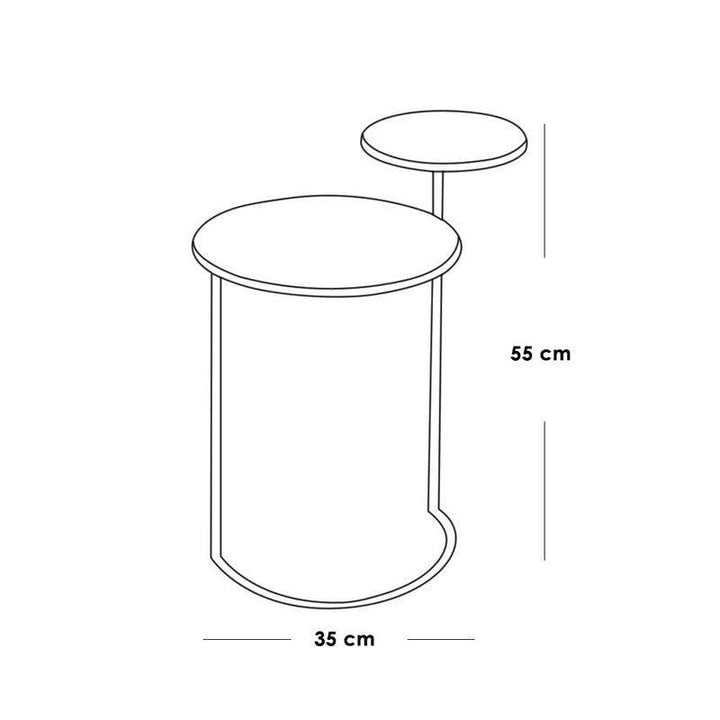 Side Table 35x55 cm - White By Alhome - Zrafh.com - Your Destination for Baby & Mother Needs in Saudi Arabia