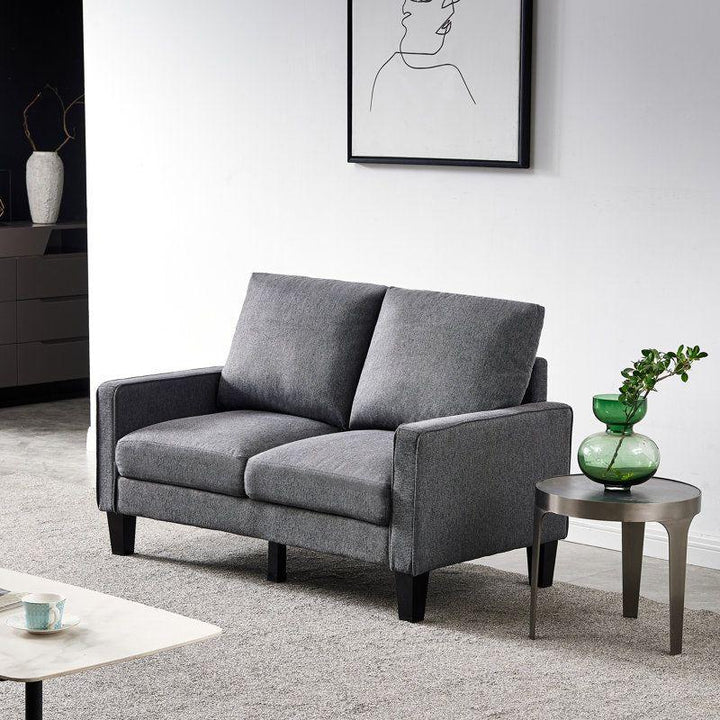 Modern Linen 2 Seater Sofa - Grey - 180x85x85 cm - By Alhome - Zrafh.com - Your Destination for Baby & Mother Needs in Saudi Arabia