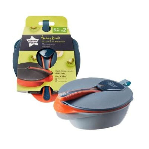 Tommee Tippee Explora Easy Scoop Feeding Bowls Lid And Spoon - Zrafh.com - Your Destination for Baby & Mother Needs in Saudi Arabia