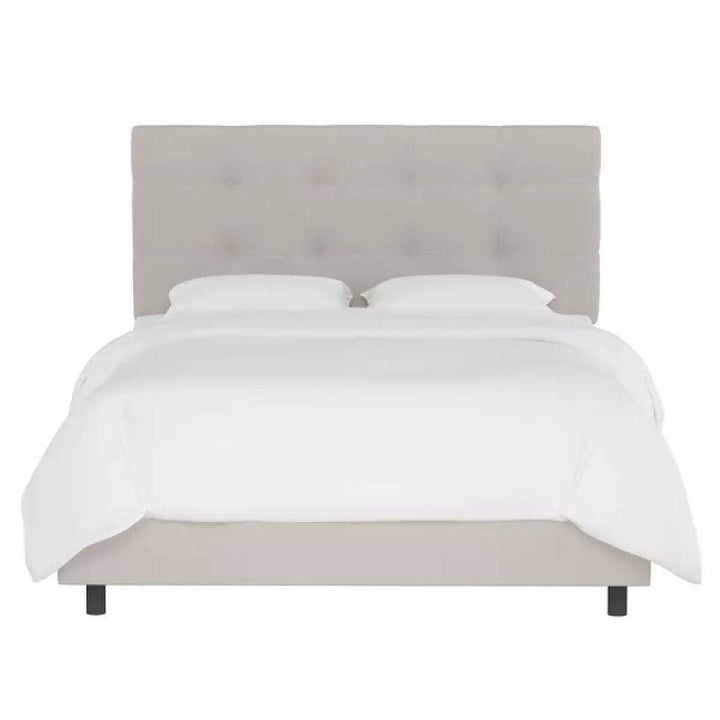 Supreme Comfort: Swedish Wood King Bed - Deluxe Beige Tranquility (160x200x140) by Alhome - Zrafh.com - Your Destination for Baby & Mother Needs in Saudi Arabia