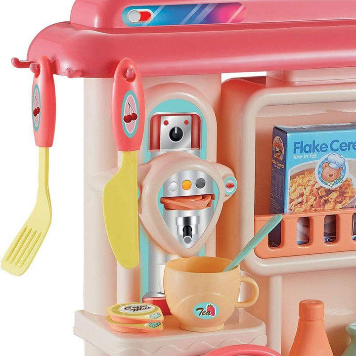 Basmah Deluxe Kitchen Play Set With Smoke Light & Sound - 28 Pieces - 18-2022936 - ZRAFH