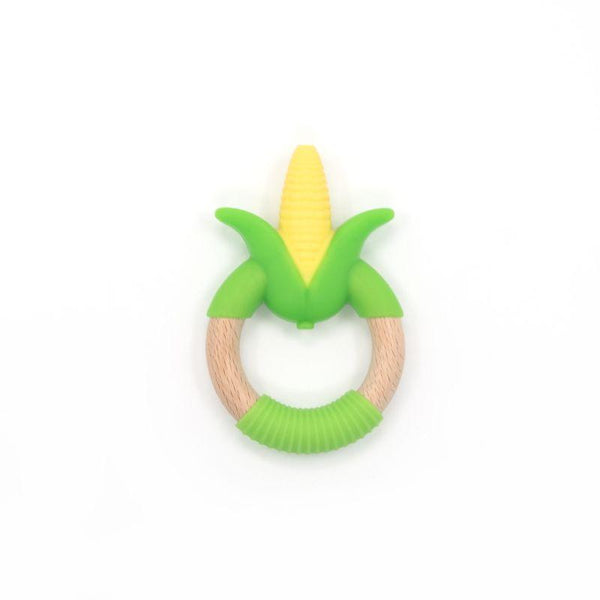 Luqu Silicone Wood Teether- Flower - ZRAFH