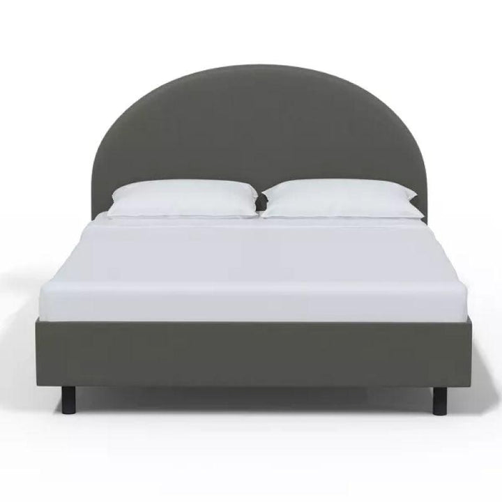 Supreme Comfort: Swedish Wood King Bed - Prestige Grey Opulence (160x200x140) by Alhome - Zrafh.com - Your Destination for Baby & Mother Needs in Saudi Arabia