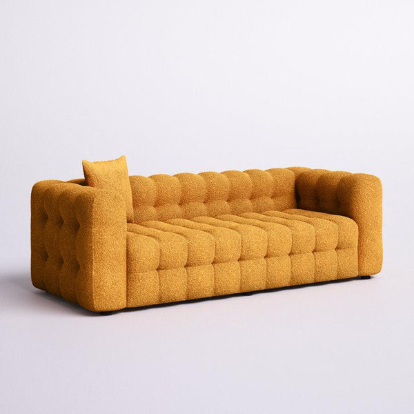 3-Seater Turmeric Bouclé Sofa By Alhome - Zrafh.com - Your Destination for Baby & Mother Needs in Saudi Arabia