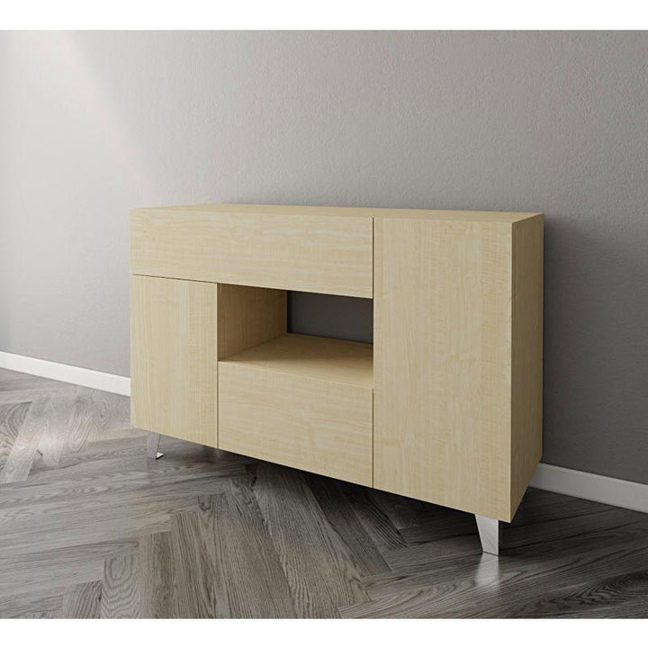 Coffee Corner with Two Shelves and Two Drawers (Beige) By Alhome - Zrafh.com - Your Destination for Baby & Mother Needs in Saudi Arabia