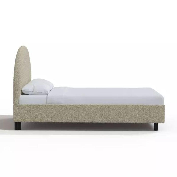 Supreme Comfort: Swedish Wood King Bed - Prestige Beige Opulence (160x200x140) by Alhome - Zrafh.com - Your Destination for Baby & Mother Needs in Saudi Arabia