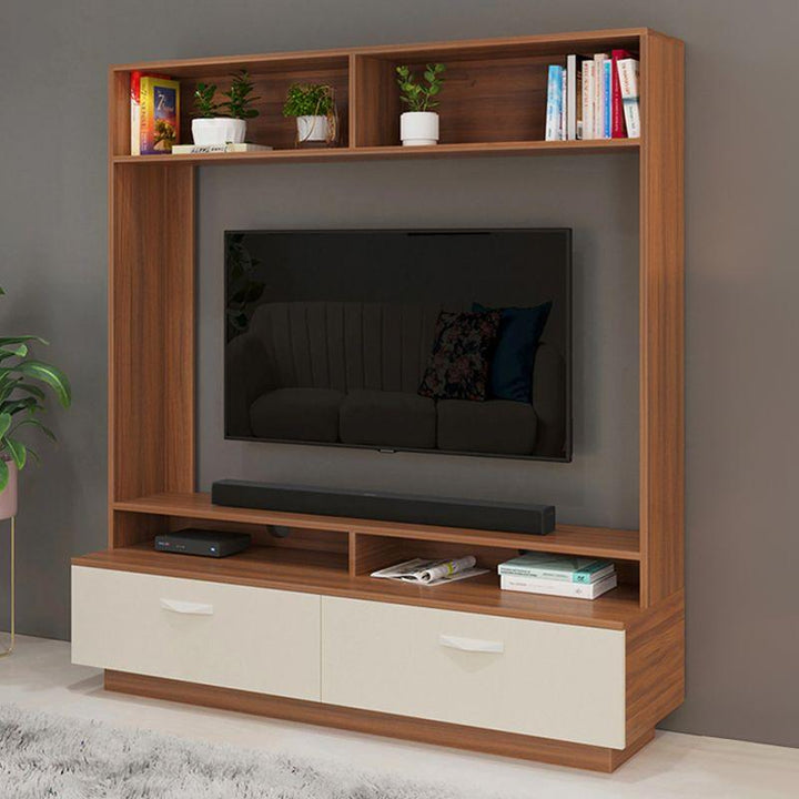 High TV Table with Shelves By Alhome - Zrafh.com - Your Destination for Baby & Mother Needs in Saudi Arabia