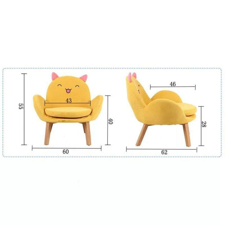 Children Furniture Sofa Cute 58.5x38x58.5 cm By Baby Love - 33-001C-YELLOW - ZRAFH