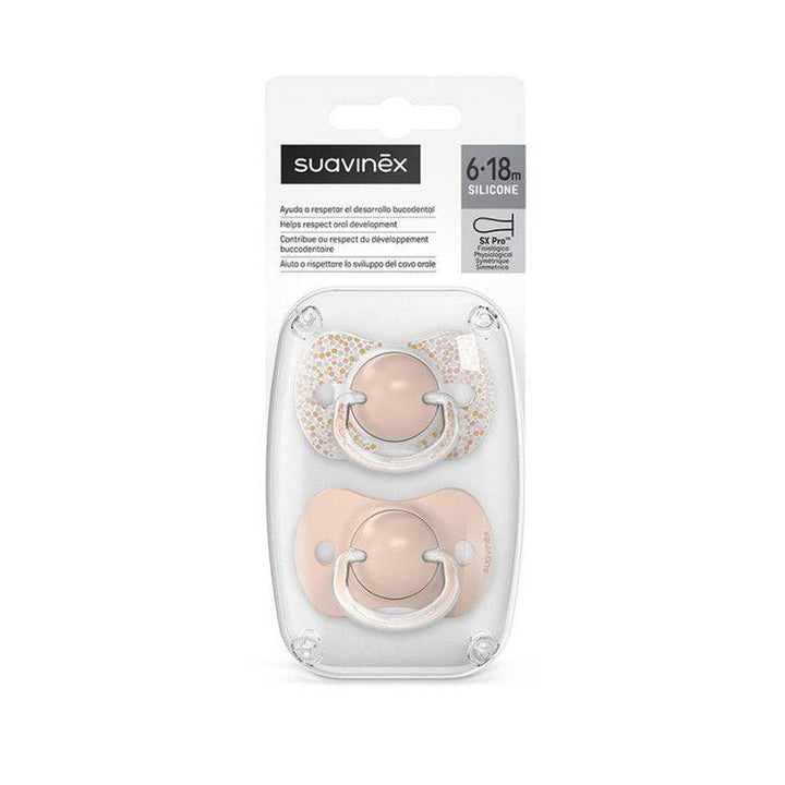 Suavinex Physiological Soother - 6-18 Months - 2 Pieces - Dream Pink - Zrafh.com - Your Destination for Baby & Mother Needs in Saudi Arabia