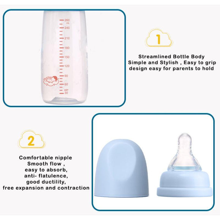 Amchi Baby Feeding Bottle -260ml - 0-1 Years - Zrafh.com - Your Destination for Baby & Mother Needs in Saudi Arabia