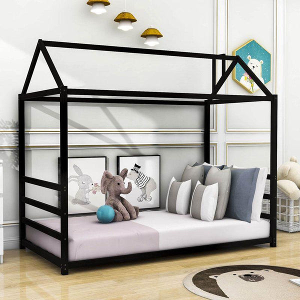 Kids Bed: 120x200x140 cm, Black by Alhome - Zrafh.com - Your Destination for Baby & Mother Needs in Saudi Arabia