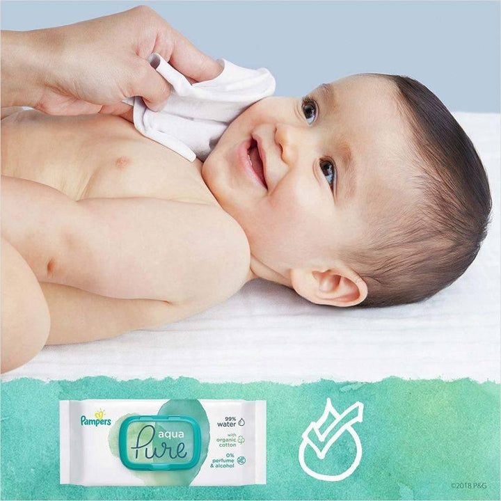 Pampers Aqua Pure Baby Wipes - 48 Wipes - 14 Packs - ZRAFH