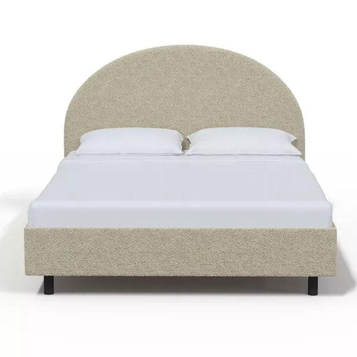 Supreme Comfort: Swedish Wood King Bed - Prestige Beige Opulence (160x200x140) by Alhome - Zrafh.com - Your Destination for Baby & Mother Needs in Saudi Arabia