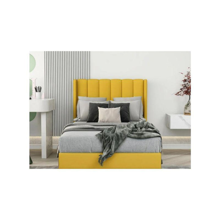 Yellow Linen Single Bed Size 120x200 By Alhome - Zrafh.com - Your Destination for Baby & Mother Needs in Saudi Arabia