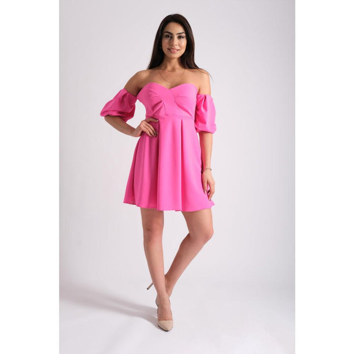 Londonella Women's Sleeveless Off-Shoulders Short Party Dress - Fuchsia - 100209 - Zrafh.com - Your Destination for Baby & Mother Needs in Saudi Arabia