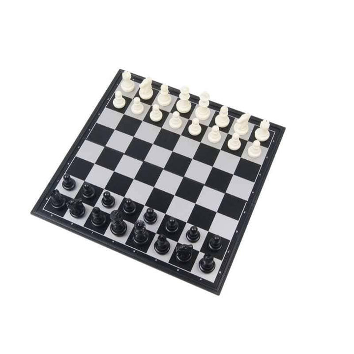Chess Play Set Black And White - 25x6x13 cm - 36-1901232 - ZRAFH