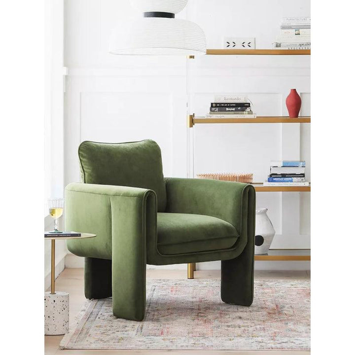 Deep Green Velvet Chair By Alhome - Zrafh.com - Your Destination for Baby & Mother Needs in Saudi Arabia