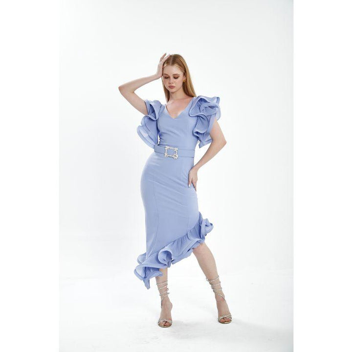 Londonella Women's Midi Summer Dress With Fashionable Sleeves - Lon100316 - Zrafh.com - Your Destination for Baby & Mother Needs in Saudi Arabia