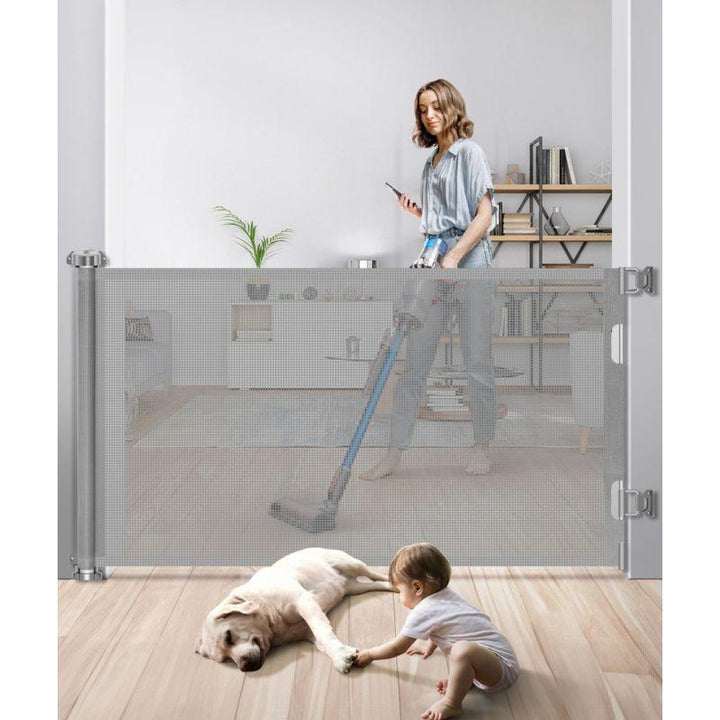 Baby Safe Retractable Mesh Gate - Zrafh.com - Your Destination for Baby & Mother Needs in Saudi Arabia