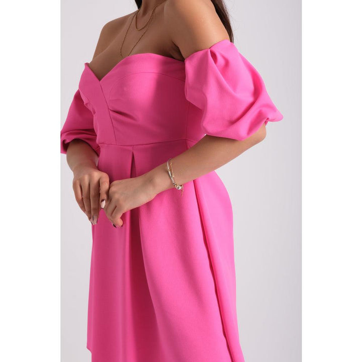 Londonella Women's Sleeveless Off-Shoulders Short Party Dress - Fuchsia - 100209 - Zrafh.com - Your Destination for Baby & Mother Needs in Saudi Arabia