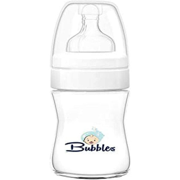 Bubbles Classic Feeding Bottle - 100 ml - 0 month - White - Zrafh.com - Your Destination for Baby & Mother Needs in Saudi Arabia