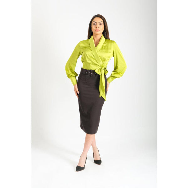 Londonella Blouse with Wrap front - Green - 100165 - Zrafh.com - Your Destination for Baby & Mother Needs in Saudi Arabia