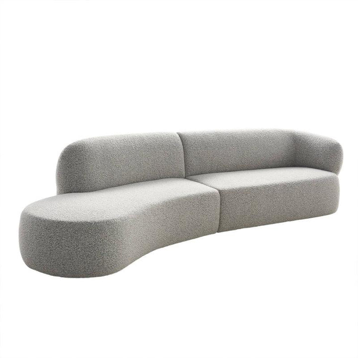 3-Seater Gray Bouclé Sofa By Alhome - 110111369 - Zrafh.com - Your Destination for Baby & Mother Needs in Saudi Arabia